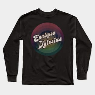 retro vintage circle Enrique Iglesias Long Sleeve T-Shirt